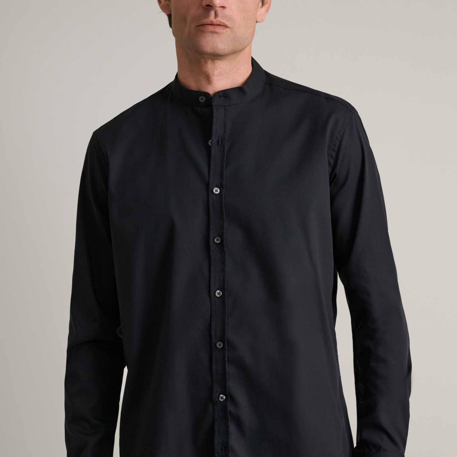 Unisex Πουκάμισο Comfort Fit με Γιακά Mao NAVY & GREEN