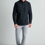 Unisex Πουκάμισο Comfort Fit με Τσέπη NAVY & GREEN