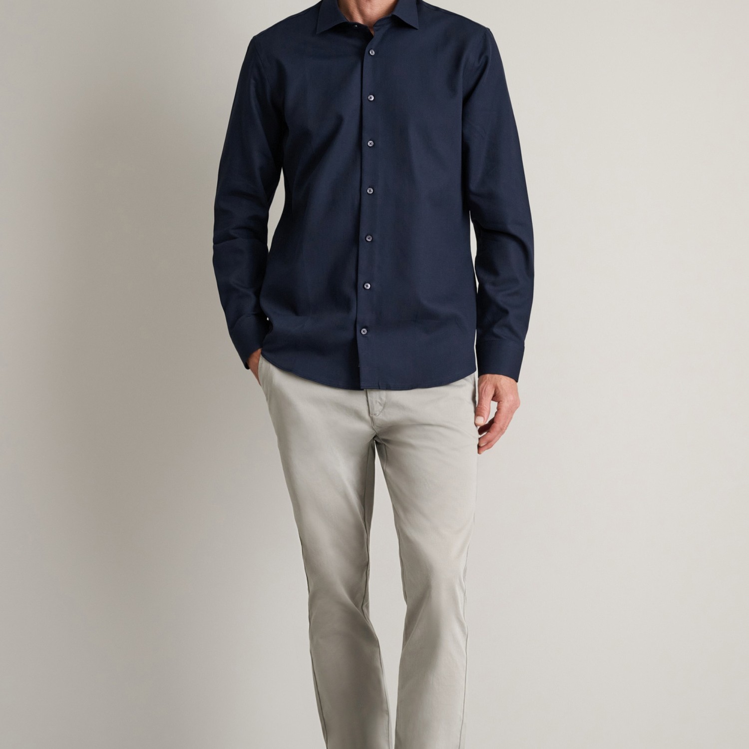 Unisex Πουκάμισο Comfort Fit με Μακρύ Μανίκι NAVY & GREEN Unisex Πουκάμισο Comfort Fit με Μακρύ Μανίκι NAVY & GREEN
