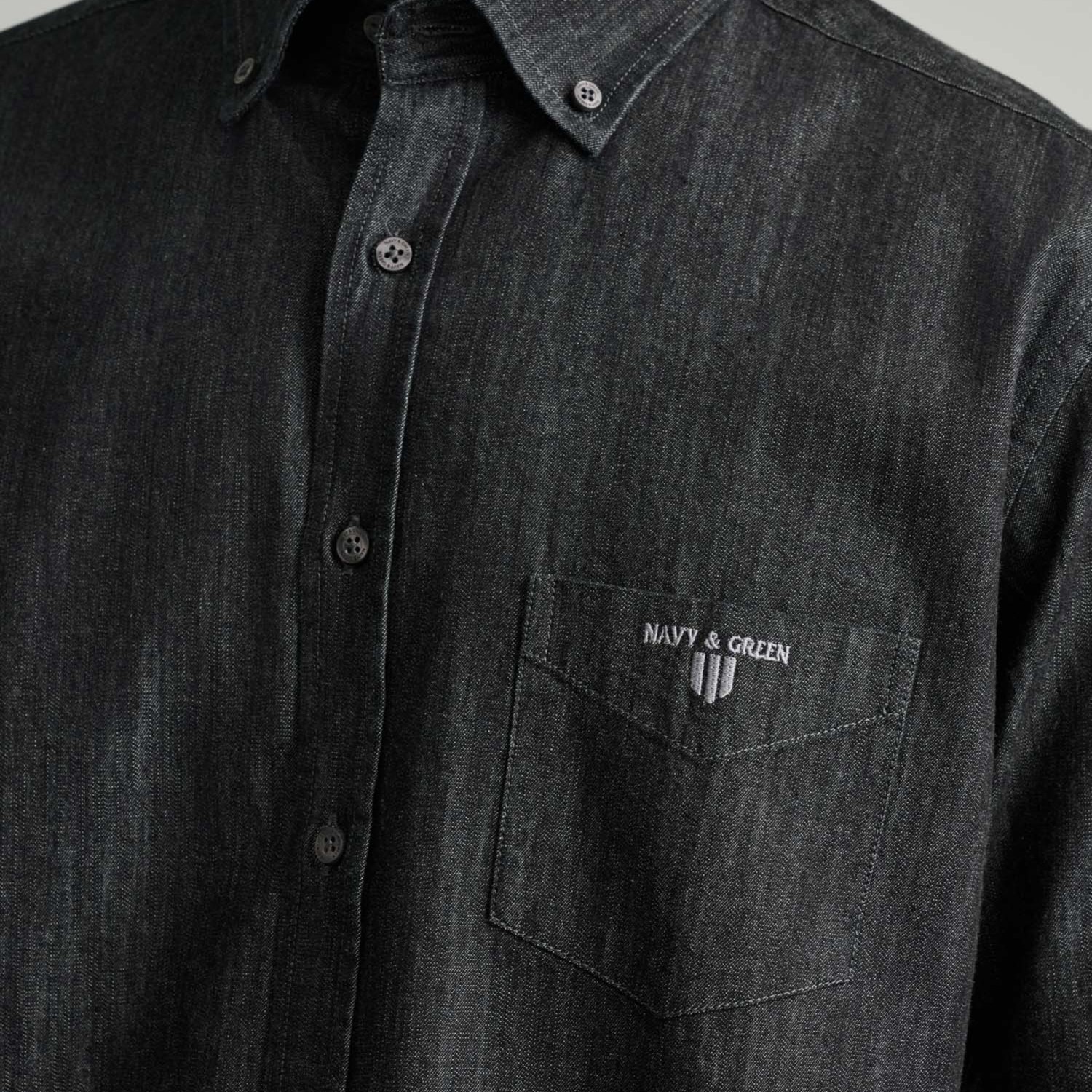 Unisex Πουκάμισο Comfort Fit με Τσέπη NAVY & GREEN Unisex Πουκάμισο Comfort Fit με Τσέπη NAVY & GREEN