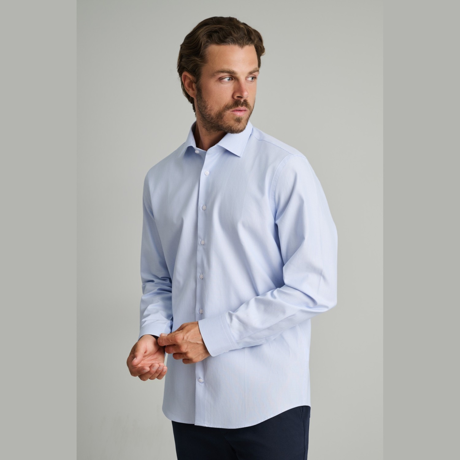 Unisex Πουκάμισο Comfort Fit Μακρυμάνικο NAVY & GREEN