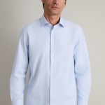 Unisex Μακρυμάνικο Πουκάμισο Fit Line NAVY & GREEN