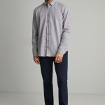 Unisex Πουκάμισο Comfort Fit με Καρό Σχέδιο NAVY & GREEN