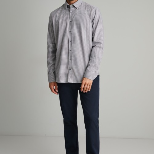 Unisex Πουκάμισο Comfort Fit με Καρό Σχέδιο NAVY & GREEN