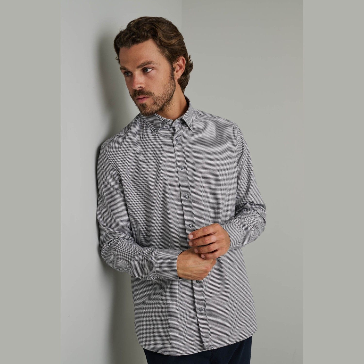 Unisex Πουκάμισο Comfort Fit με Καρό Σχέδιο NAVY & GREEN