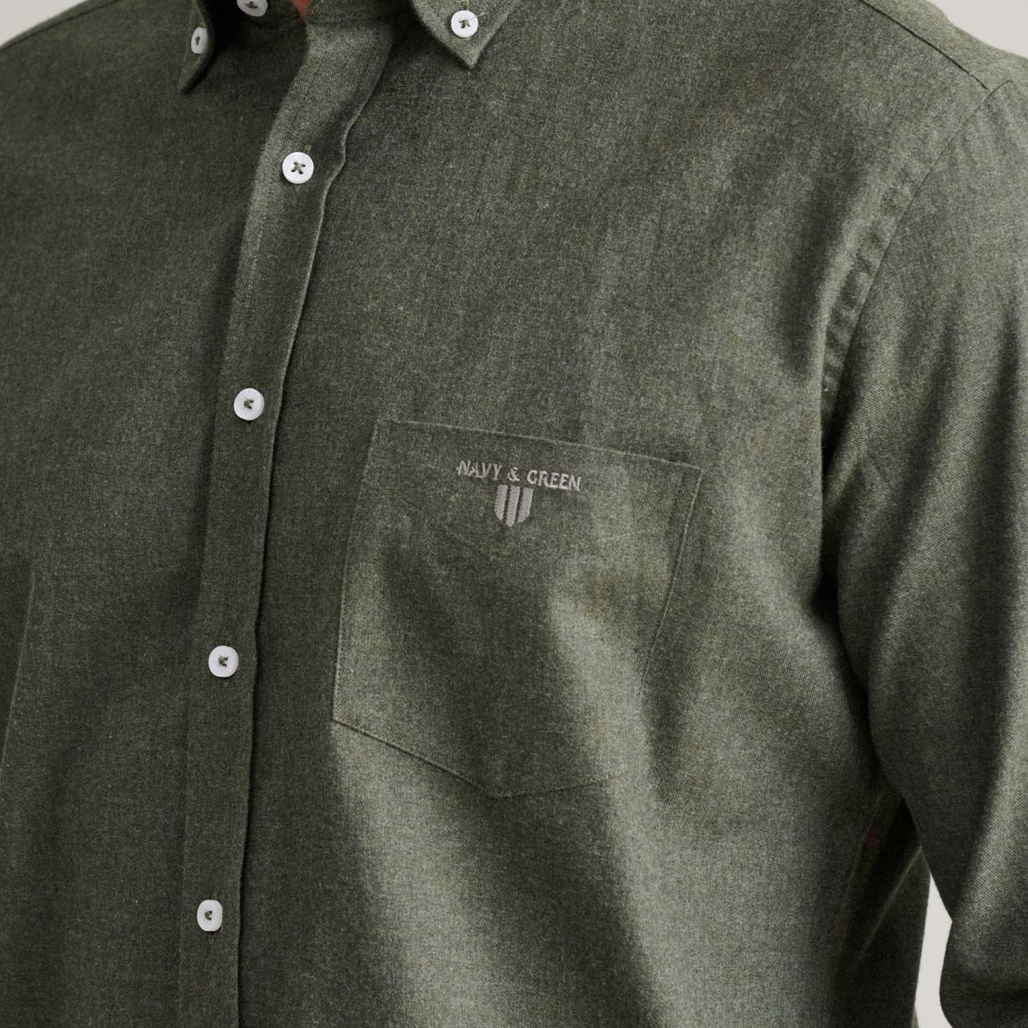 Unisex Πουκάμισο Comfort Fit με Τσέπη NAVY & GREEN