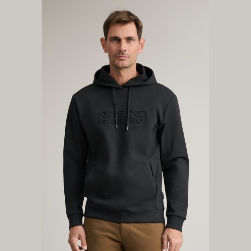 Unisex Φούτερ με Κουκούλα και Ανάγλυφο Λογότυπο NAVY & GREEN