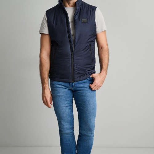 Unisex Αμάνικο Μπουφάν Γιλέκο με Τσέπες NAVY & GREEN