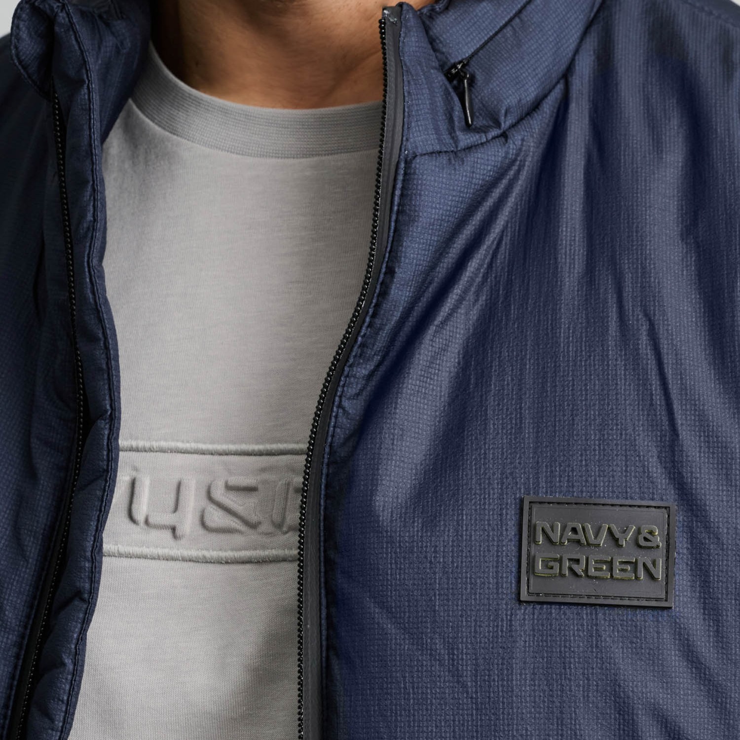 Unisex Αμάνικο Μπουφάν Γιλέκο με Τσέπες NAVY & GREEN Unisex Αμάνικο Μπουφάν Γιλέκο με Τσέπες NAVY & GREEN