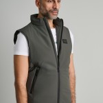 Unisex Αμάνικο Μπουφάν Γιλέκο με Ψηλό Γιακά NAVY & GREEN