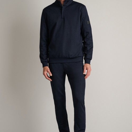 Unisex Μπλούζα Λουπέτο με Φερμουάρ Μακρυμάνικη NAVY & GREEN Unisex Μπλούζα Λουπέτο με Φερμουάρ Μακρυμάνικη NAVY & GREEN