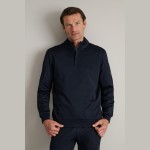 Unisex Μπλούζα Λουπέτο με Φερμουάρ Μακρυμάνικη NAVY & GREEN