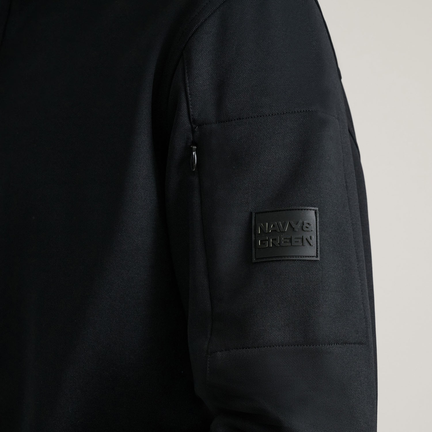 Unisex Μπλούζα Λουπέτο με Φερμουάρ Μακρυμάνικη NAVY & GREEN