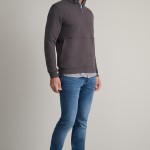 Unisex Μπλούζα Λούπετο με Φερμουάρ NAVY & GREEN