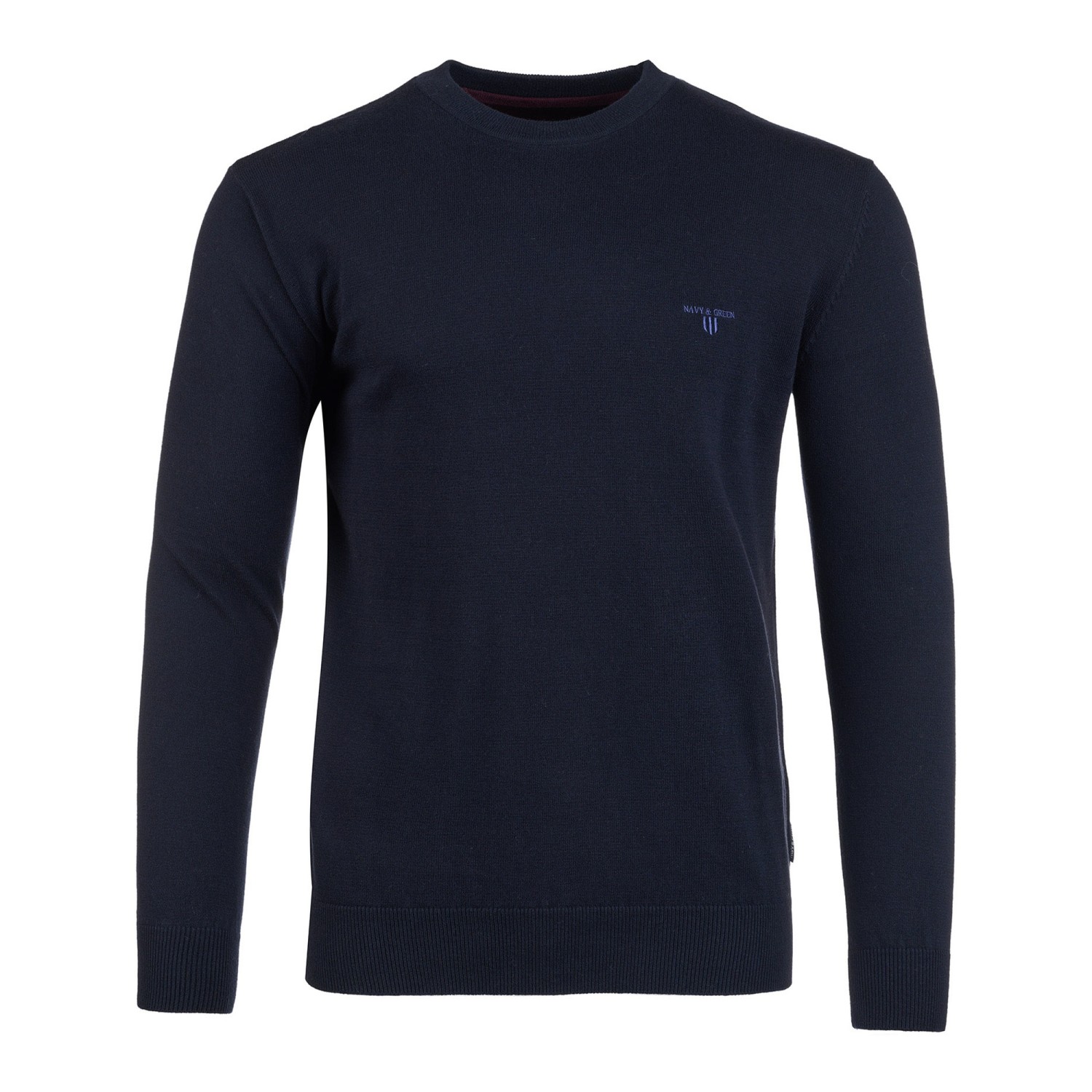 Unisex Πλεκτό Πουλόβερ με Λαιμόκοψη NAVY & GREEN