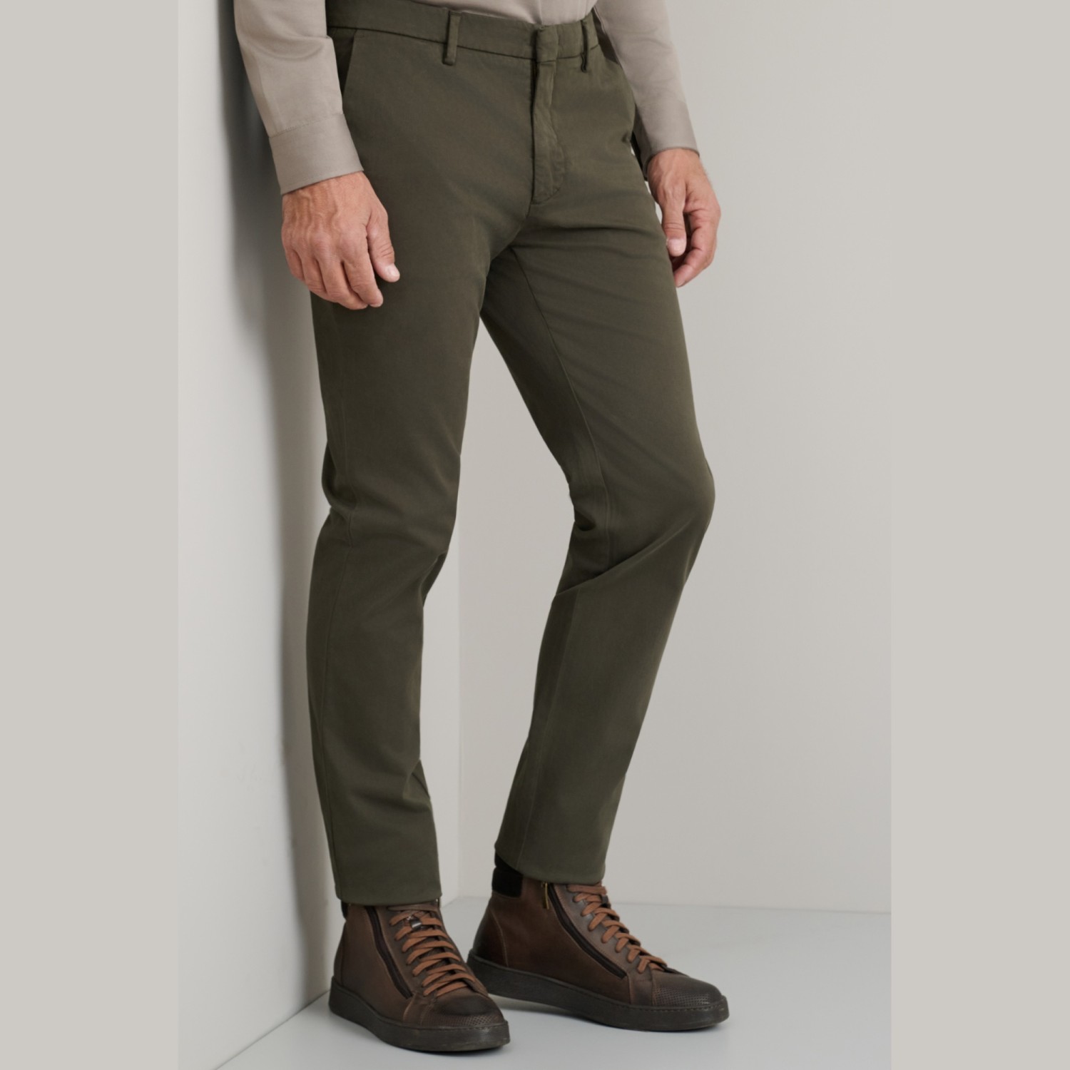 Unisex Παντελόνι Chino Slim Γραμμή NAVY & GREEN Unisex Παντελόνι Chino Slim Γραμμή NAVY & GREEN