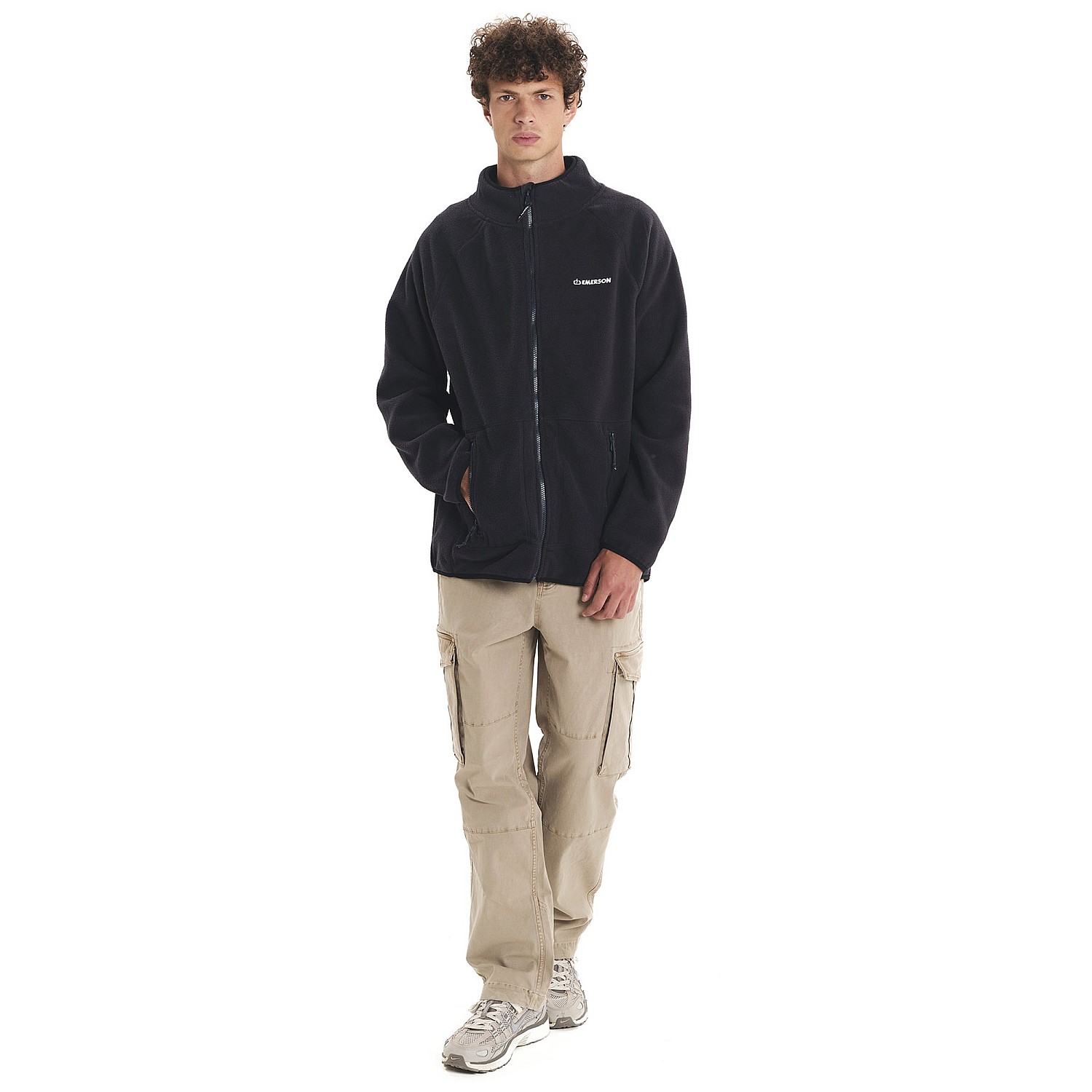 Ανδρική Fleece Ζακέτα με Κολάρο EMERSON