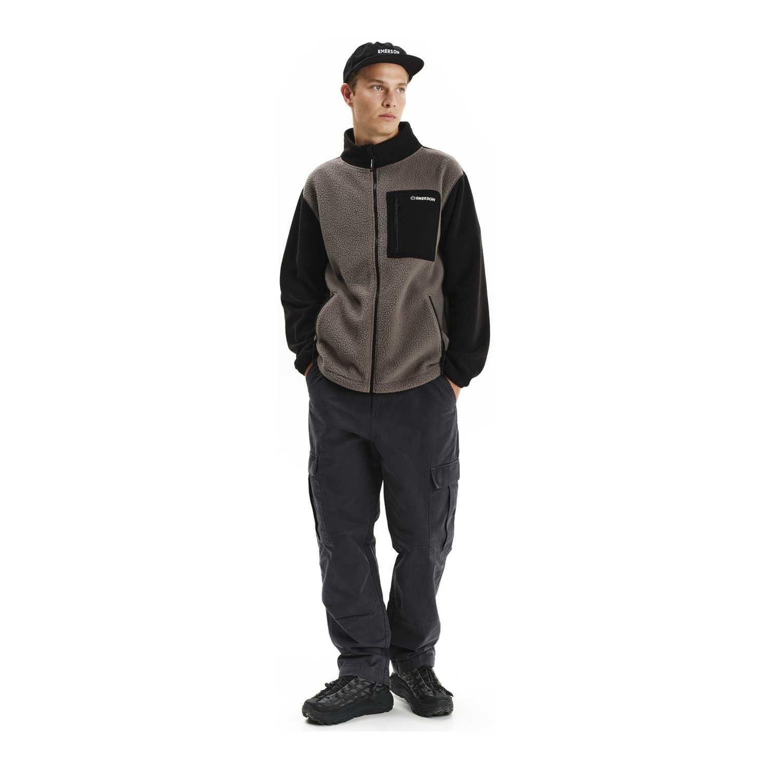 Ανδρική Fleece Ζακέτα με Τσέπες EMERSON