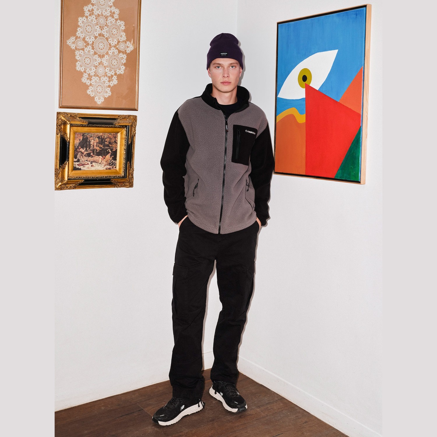 Ανδρική Fleece Ζακέτα με Τσέπες EMERSON