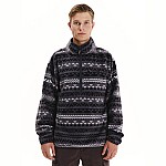 Ανδρική Fleece Μπλούζα με Φερμουάρ και Print EMERSON
