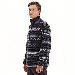 Ανδρική Fleece Μπλούζα με Φερμουάρ και Print EMERSON