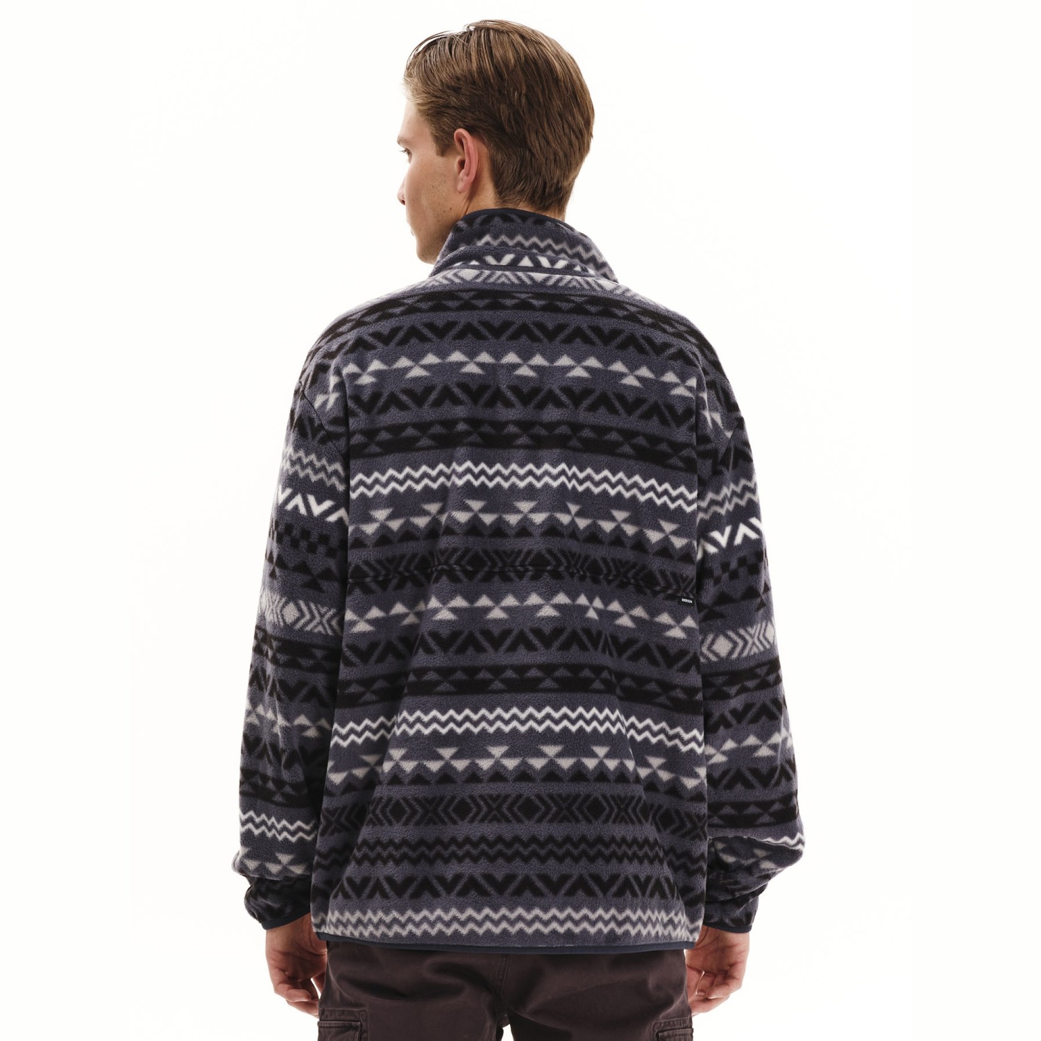 Ανδρική Fleece Μπλούζα με Φερμουάρ και Print EMERSON