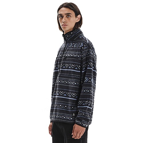 Ανδρική Fleece Μπλούζα με Φερμουάρ και Print EMERSON