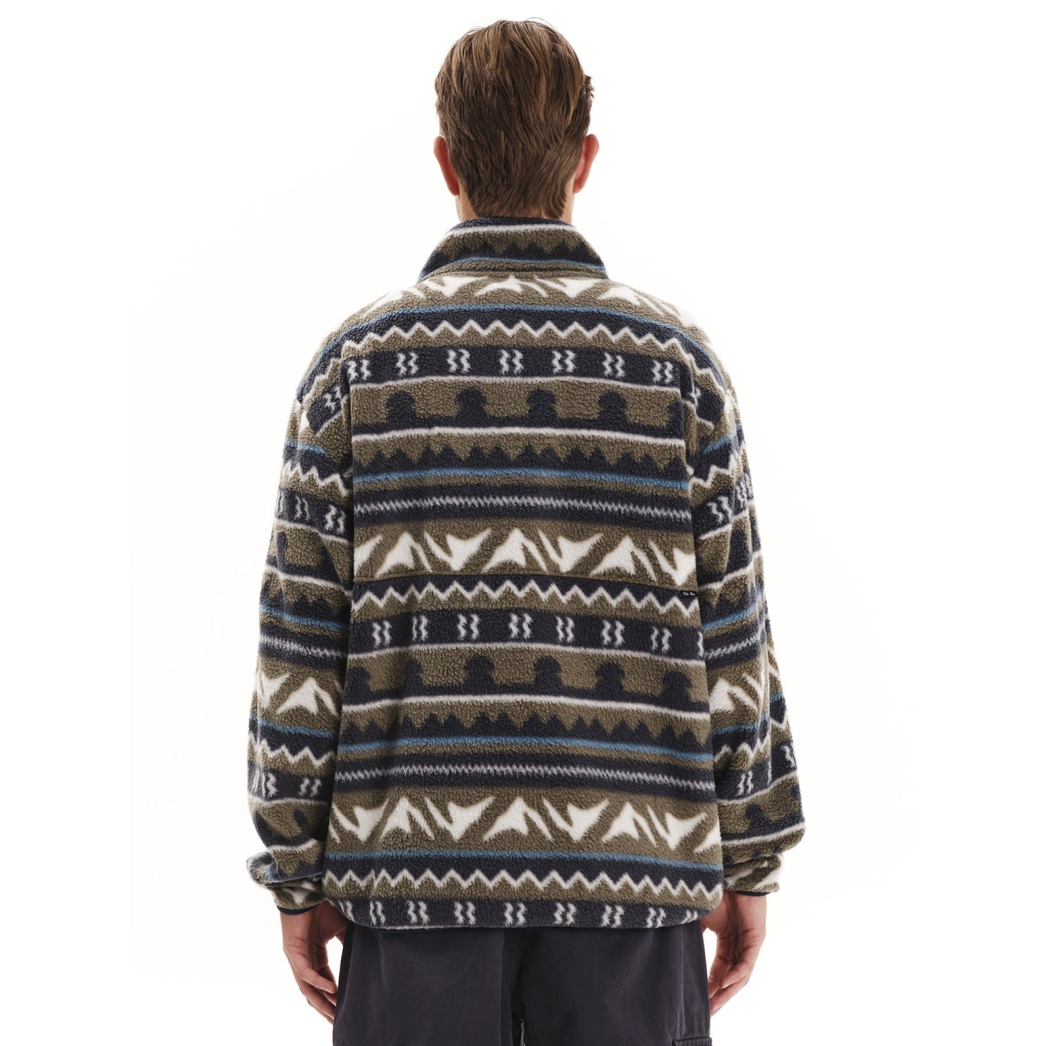 Ανδρική Fleece Μπλούζα με Φερμουάρ και Print EMERSON