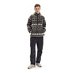 Ανδρική Fleece Μπλούζα με Φερμουάρ και Print EMERSON