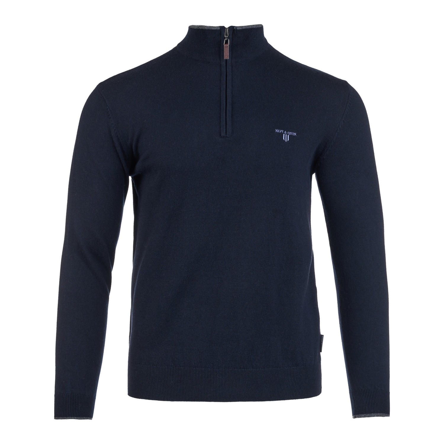 Unisex Πλεκτό Λουπέτο με Φερμουάρ NAVY & GREEN Unisex Πλεκτό Λουπέτο με Φερμουάρ NAVY & GREEN