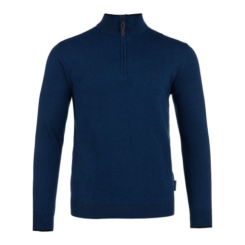 Unisex Πλεκτό Λουπέτο με Φερμουάρ NAVY & GREEN