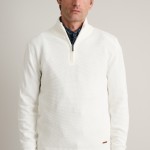 Unisex Πλεκτό Βαμβακερό Λούπετο με Φερμουάρ NAVY & GREEN