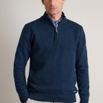 Unisex Πλεκτό Βαμβακερό Λούπετο με Φερμουάρ NAVY & GREEN Unisex Πλεκτό Βαμβακερό Λούπετο με Φερμουάρ NAVY & GREEN