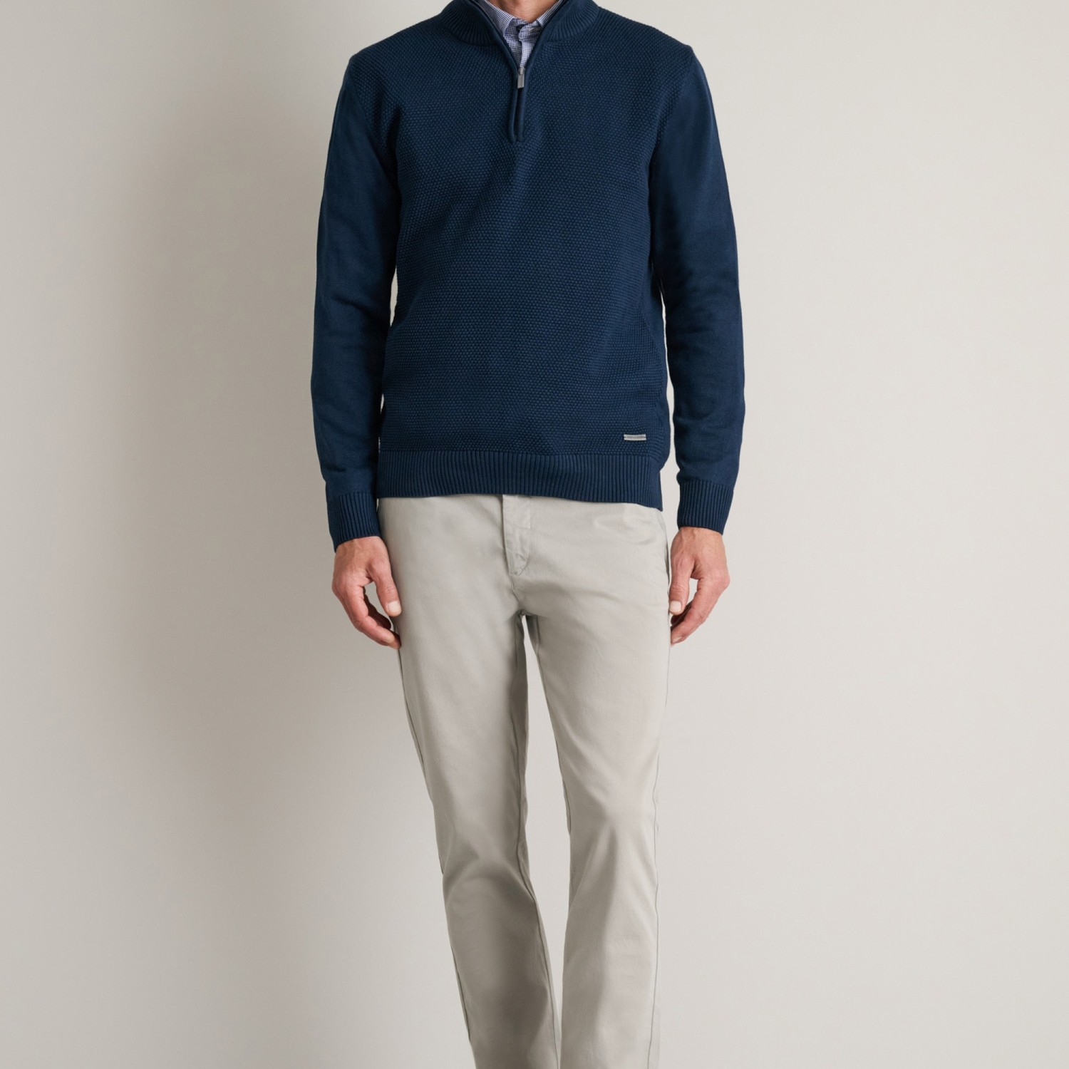 Unisex Πλεκτό Βαμβακερό Λούπετο με Φερμουάρ NAVY & GREEN Unisex Πλεκτό Βαμβακερό Λούπετο με Φερμουάρ NAVY & GREEN
