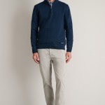 Unisex Πλεκτό Βαμβακερό Λούπετο με Φερμουάρ NAVY & GREEN Unisex Πλεκτό Βαμβακερό Λούπετο με Φερμουάρ NAVY & GREEN