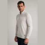 Unisex Πλεκτό Λουπέτο με Φερμουάρ NAVY & GREEN