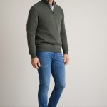 Unisex Πλεκτό Λουπέτο με Φερμουάρ NAVY & GREEN Unisex Πλεκτό Λουπέτο με Φερμουάρ NAVY & GREEN