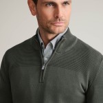Unisex Πλεκτό Λουπέτο με Φερμουάρ NAVY & GREEN Unisex Πλεκτό Λουπέτο με Φερμουάρ NAVY & GREEN