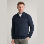 Unisex Πλεκτό Λουπέτο με Φερμουάρ NAVY & GREEN