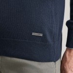 Unisex Πλεκτό Λουπέτο με Φερμουάρ NAVY & GREEN