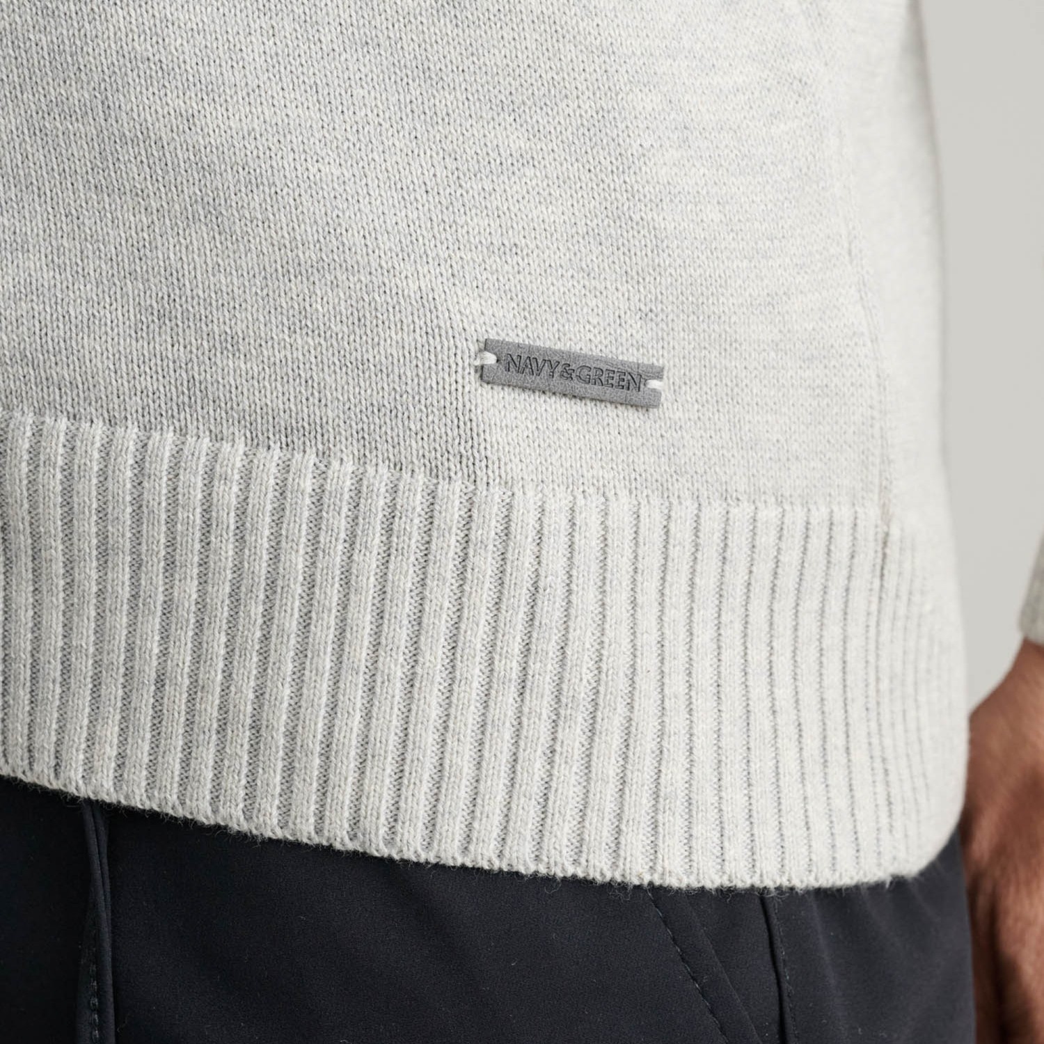Unisex Πλεκτό Λουπέτο με Φερμουάρ NAVY & GREEN Unisex Πλεκτό Λουπέτο με Φερμουάρ NAVY & GREEN