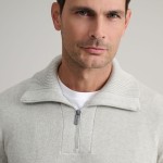 Unisex Πλεκτό Λουπέτο με Φερμουάρ NAVY & GREEN Unisex Πλεκτό Λουπέτο με Φερμουάρ NAVY & GREEN