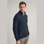 Unisex Πλεκτό Λούπετο με Φερμουάρ NAVY & GREEN