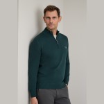 Unisex Πλεκτό Λούπετο με Φερμουάρ NAVY & GREEN