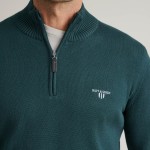 Unisex Πλεκτό Λούπετο με Φερμουάρ NAVY & GREEN