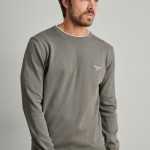 Unisex Πλεκτό Πουλόβερ Λαιμόκοψη NAVY & GREEN