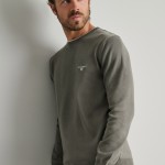 Unisex Πλεκτό Πουλόβερ Λαιμόκοψη NAVY & GREEN