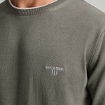 Unisex Πλεκτό Πουλόβερ Λαιμόκοψη NAVY & GREEN