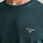 Unisex Πλεκτό Πουλόβερ Λαιμόκοψη NAVY & GREEN