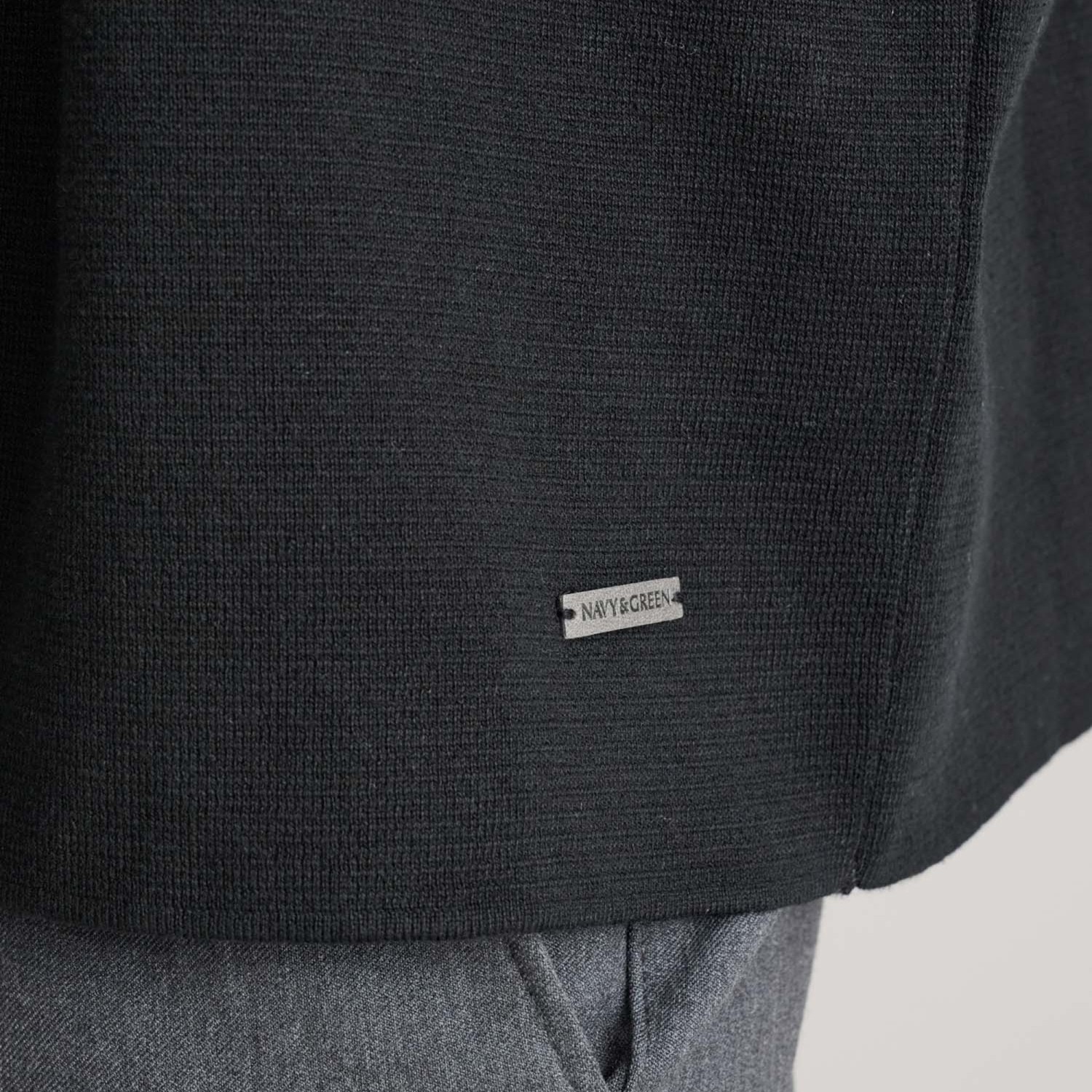 Unisex Πλεκτό Βαμβακερό Πουκάμισο NAVY & GREEN